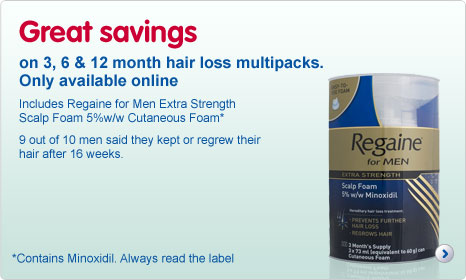 Great savings on hair loss multipacks